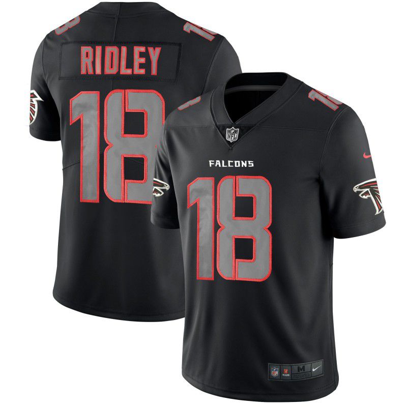 Men Atlanta Falcons #18 Ridley Nike Fashion Impact Black Color Rush Limited NFL Jerseys->atlanta falcons->NFL Jersey